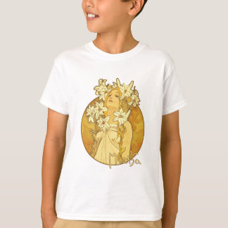 Camiseta Alfonso Mucha - las flores