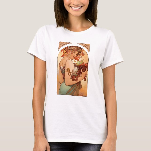Camiseta Alfonso Mucha - las frutas (Anverso)