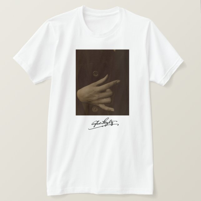 Camiseta Alfred Stieglitz: Georgia O'Keeffe-Hand (Anverso del diseño)