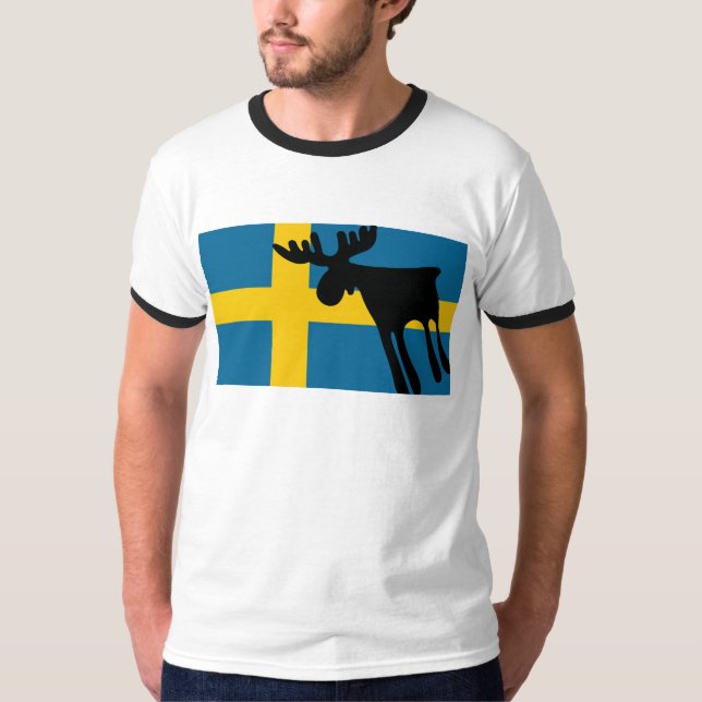 Camiseta Älg / Moose med Svenska flaggan (Anverso)