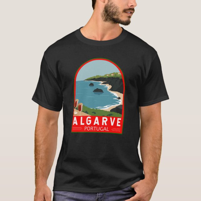 Camiseta Algarve Portugal Retro Viaje Art Vintage (Anverso)