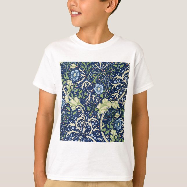 Camiseta Algas marinas (por William Morris) (Anverso)