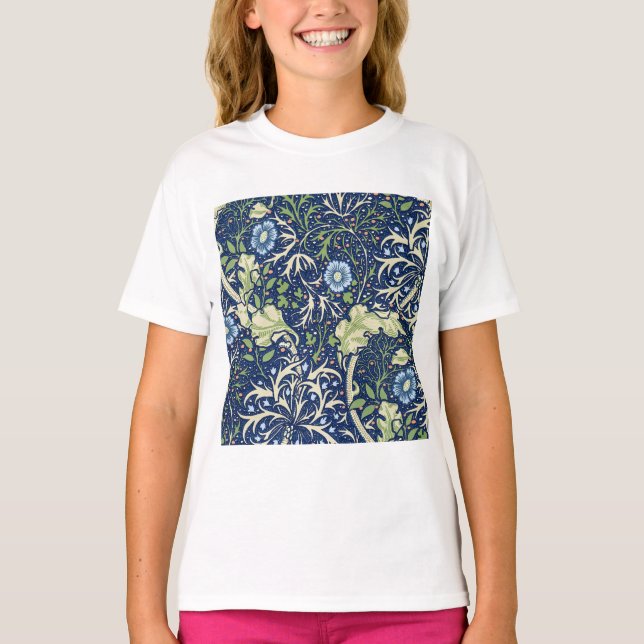 Camiseta Algas marinas (por William Morris) (Anverso)