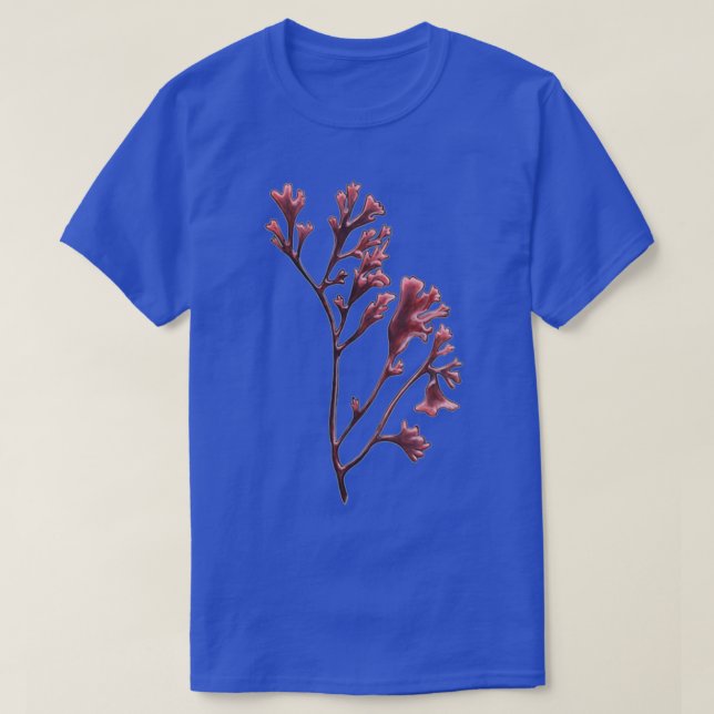 Camiseta algas rosas (Diseño del anverso)