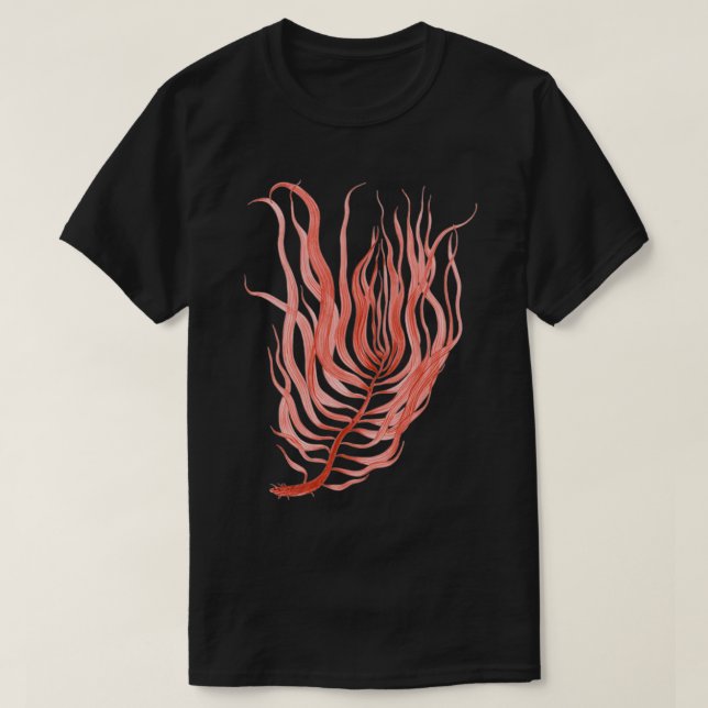 Camiseta algas rosas (Diseño del anverso)