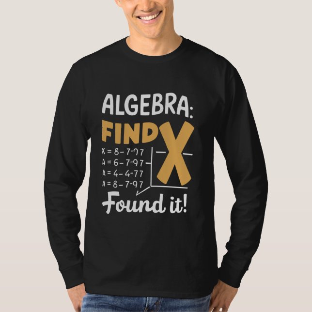 Camiseta Álgebra Encuentra X divertidas Mamáes de profesore (Anverso)
