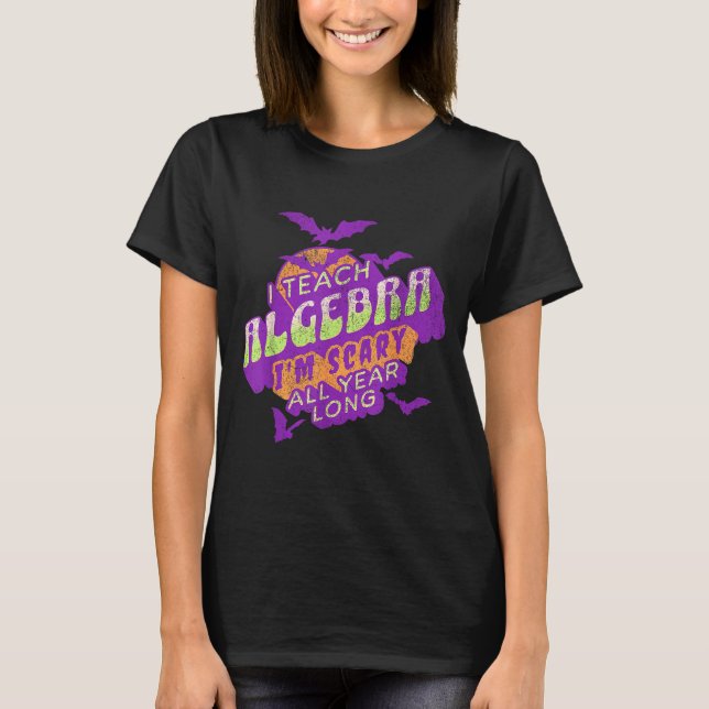 Camiseta Algebra Teacher Halloween Soky Ghost Math Mathemat (Anverso)