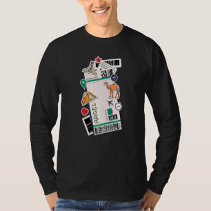 Camiseta Alger Air Ticket Embarque avión con tarjeta de emb