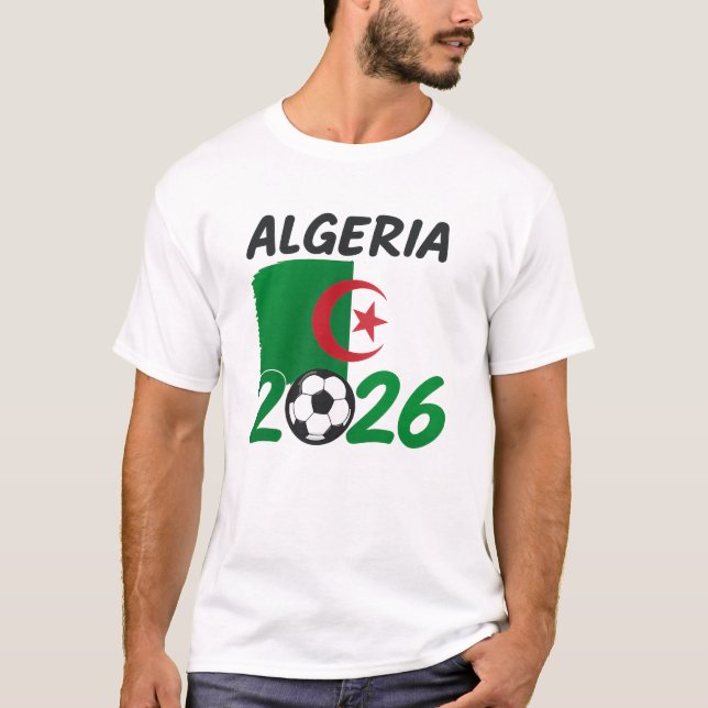 Camiseta Algeria 2026 Soccer Fan Design with Crescent Star  (Anverso)