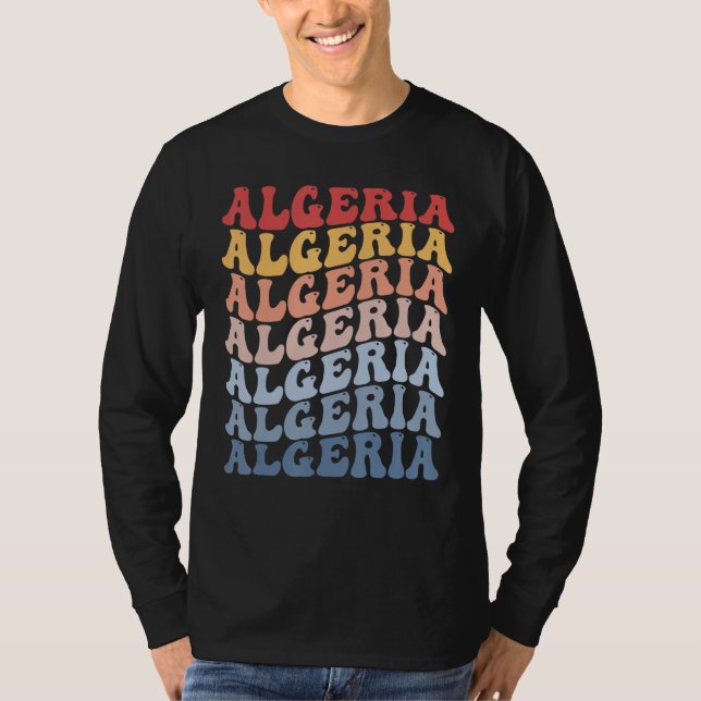 Camiseta Algeria Groovy Retro Algerian (Anverso)