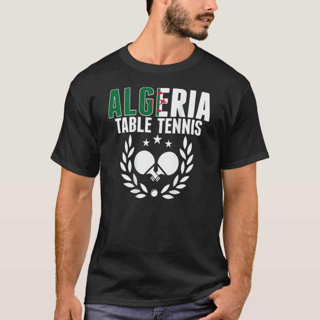 Camiseta Algeria Ping Pong     Algerian Table Tennis Suppor (Anverso)