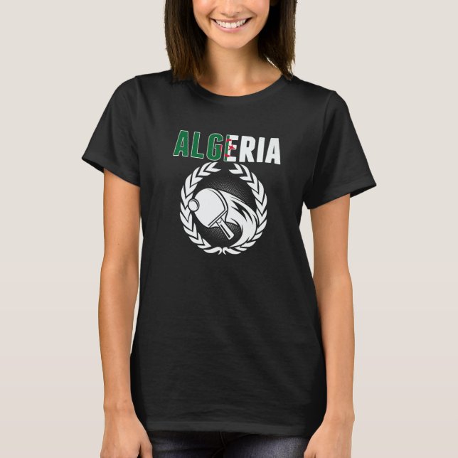 Camiseta Algeria Table Tennis   Algerian Ping Pong Supporte (Anverso)