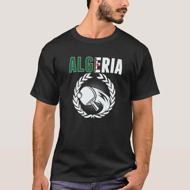 Camiseta Algeria Table Tennis   Algerian Ping Pong Supporte (Anverso)