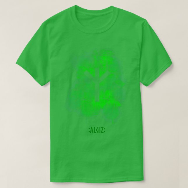 Camiseta Algiz Rune Green (Diseño del anverso)