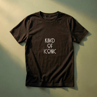 Camiseta Algo icónico divertido tendencia minimalista decla