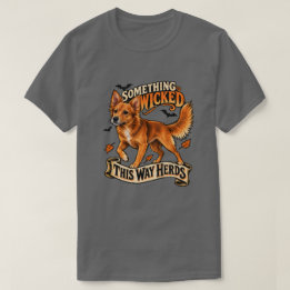 Camiseta Algo Malvado Esta Manada Perro De Halloween
