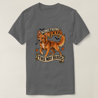 Camiseta Algo Malvado Esta Manada Perro De Halloween