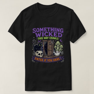 Camiseta Algo siniestro terror de Halloween 