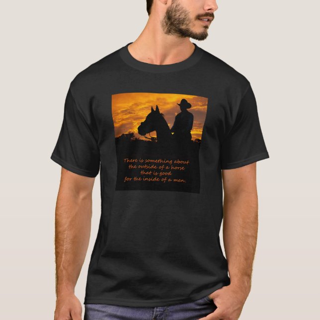 Camiseta Algo sobre el exterior de un caballo (Anverso)