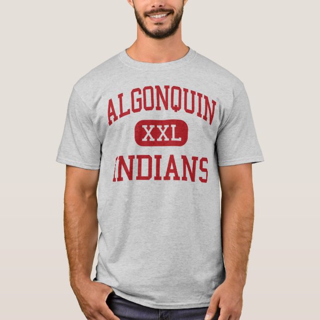 Camiseta Algonquin - indios - centro - Algonquin Illinois (Anverso)