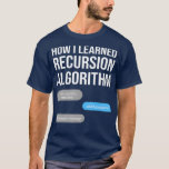 Camiseta algoritmo de recursión Data Science Data Scientist<br><div class="desc">algoritmo de recursividad Data Science Data Scientist data science,  Machine learning,  data,  python,  big data,  deep learning,  computer science,  programme,  statistics,  tensorflow,  data science,  geek,  artificie inteligencia,  ingeniero,  programador,  ai,  coding,  java,  neural network,  coder,  developer,  pytorch,  ml,  nerd,  math,  ingeniería,  clasificación,  regresión,  data minería</div>