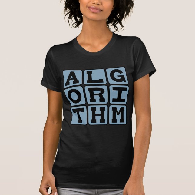 Camiseta Algoritmo, procedimiento para cálculos (Anverso)