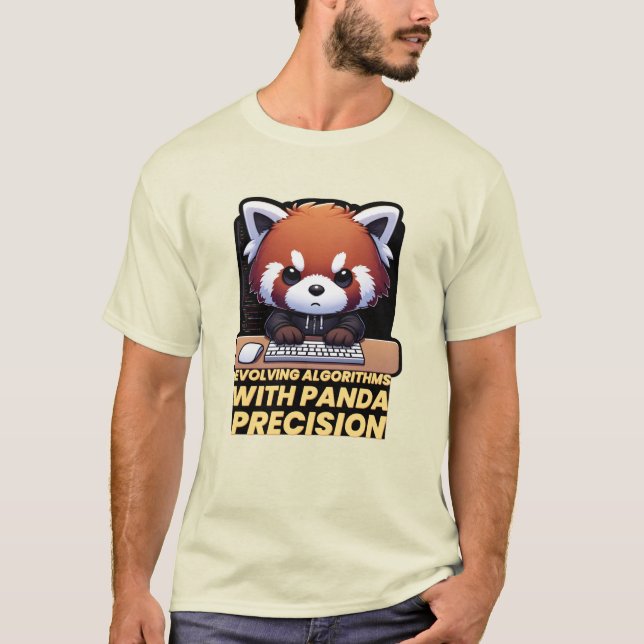 Camiseta Algoritmos evolutivos con precisión Panda (Anverso)