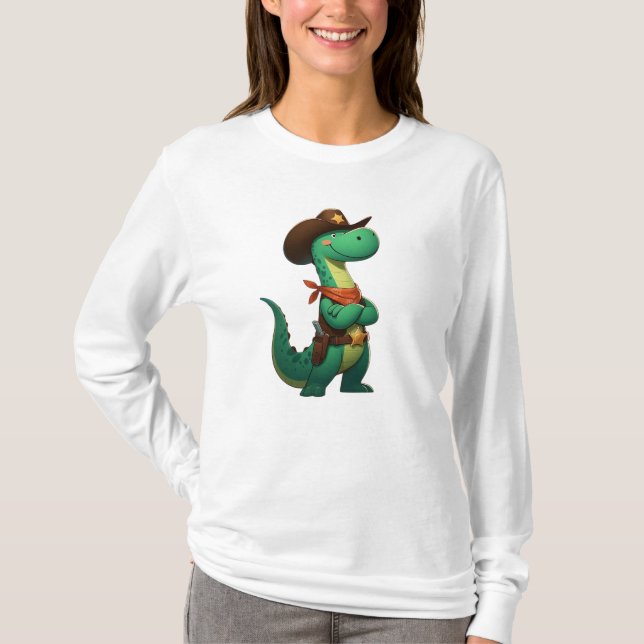 Camiseta Alguacil/vaquero de dinosaurio (Anverso)