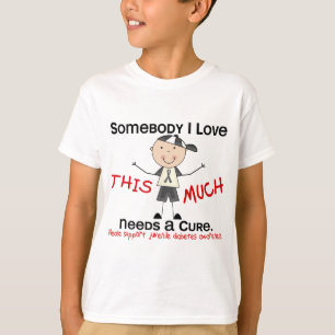 Camiseta Alguien amor de I - diabetes juvenil (muchacho)