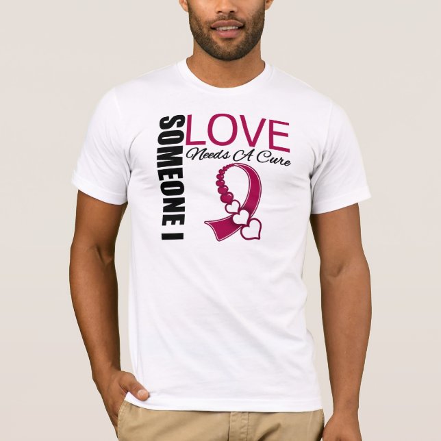 Camiseta Alguien amor de I necesita a un cáncer de garganta (Anverso)