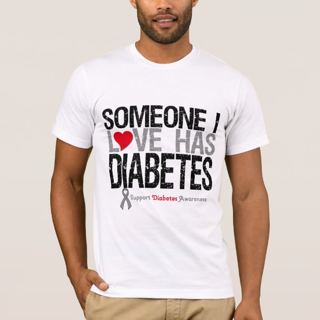 Camiseta Alguien amor de I tiene diabetes (Anverso)