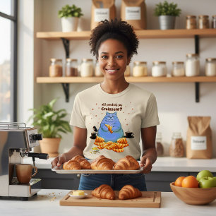 Camiseta ¿Alguien dijo croissant gato gordo