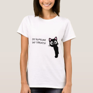 Camiseta ¿Alguien dijo golosinas? Gato negro divertido