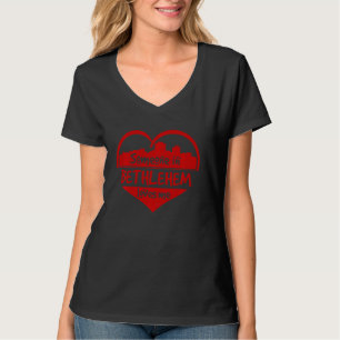 Camiseta Alguien En Belén Me Ama Bethlehem Pa Skyline