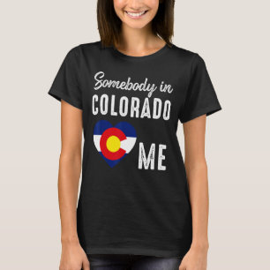 Camiseta Alguien En Colorado En Denver Map Flag Co Souvenir