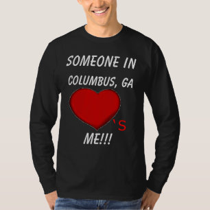 Camiseta Alguien en Columbus, GA "corazones" yo