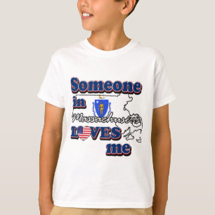 Camiseta Alguien en Massachusetts me ama