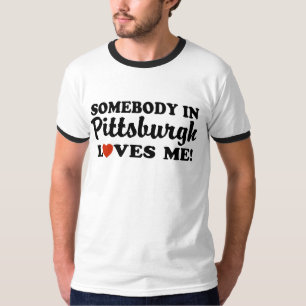 Camiseta Alguien En Pittsburgh Me Ama