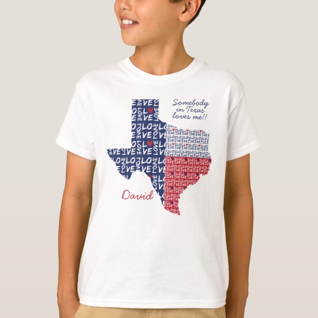 Camiseta ¡Alguien en Texas me ama! (Anverso)
