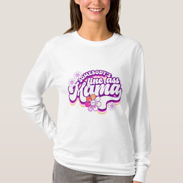 Camiseta Alguien está bien, mamá rosa caliente (Anverso)