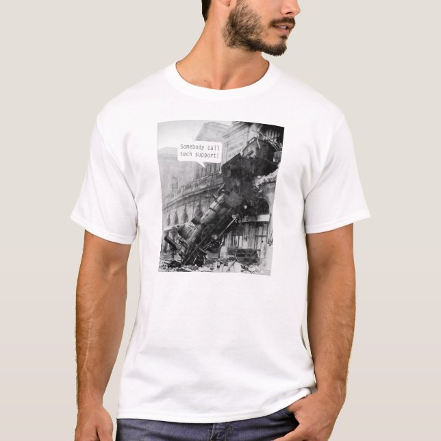 Camiseta Alguien llame al tren de asistencia técnica Wrect (Anverso)