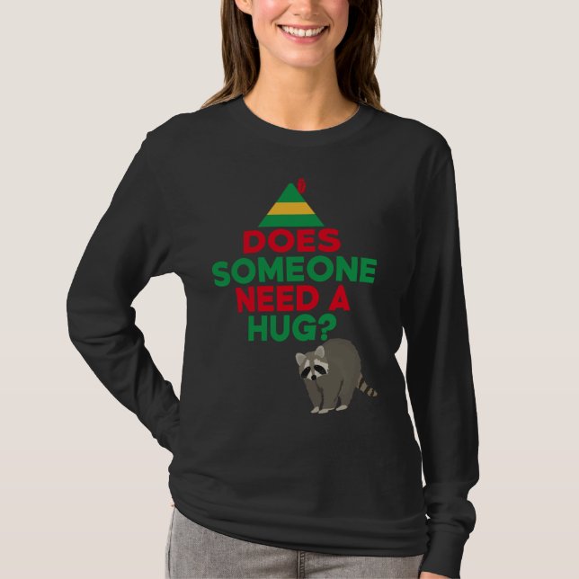 Camiseta ¿Alguien necesita un Gorra de Elf Hugo Racoon Funn (Anverso)