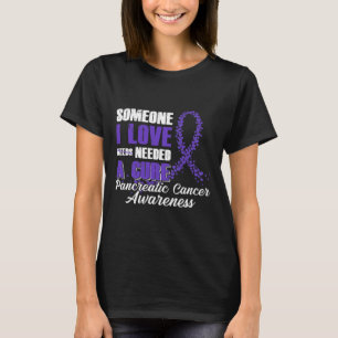 Camiseta Alguien Que Amo Necesita Una Cura De Cáncer Pancre