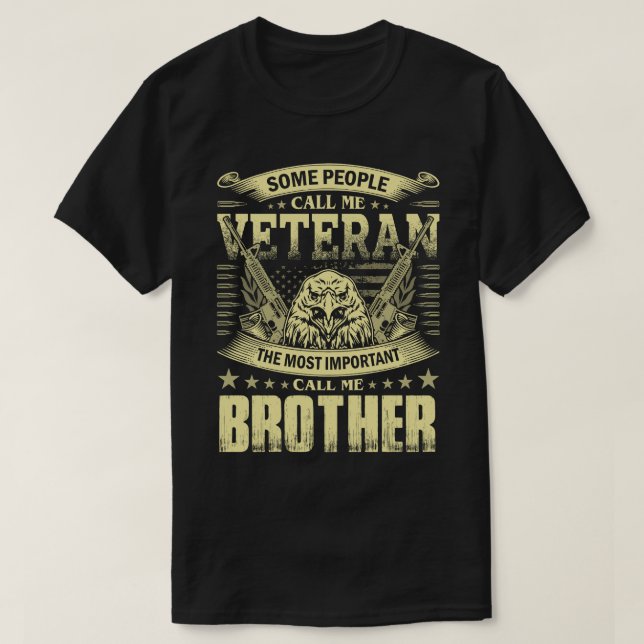 Camiseta Algunas personas me llaman HERMANO Veterano (Diseño del anverso)