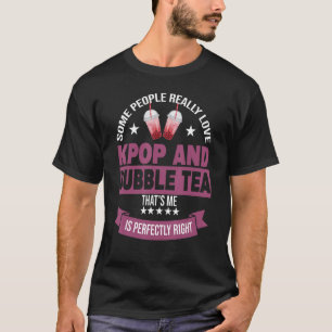 Camiseta algunas personas realmente aman el kpop y el té de