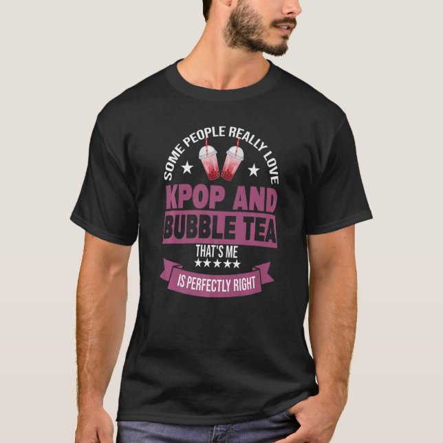Camiseta algunas personas realmente aman el kpop y el té de (Anverso)