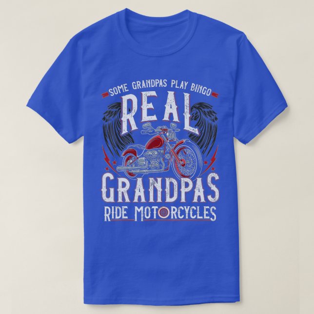 Camiseta Algunos Abuelos Juegan Bingo Real Grandpas Ride Mo (Diseño del anverso)