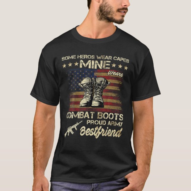 Camiseta Algunos héroes usan ejército de botes de combate d (Anverso)
