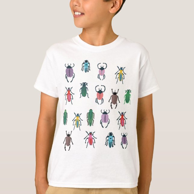 Camiseta Algunos insectos coloridos felices para el (Anverso)