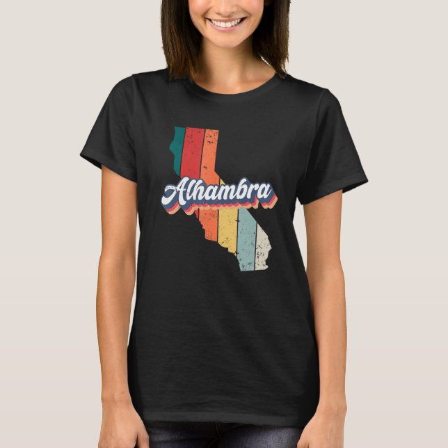 Camiseta Alhambra City Retro Vintage (Anverso)